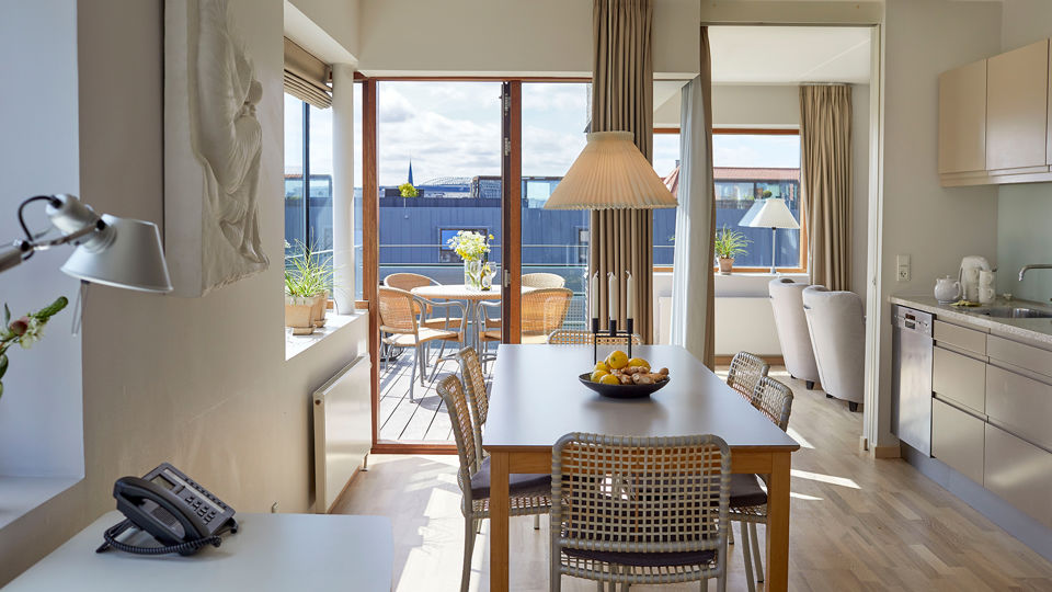 77m2 One-bed Hotellejligheder Stue Spisestue